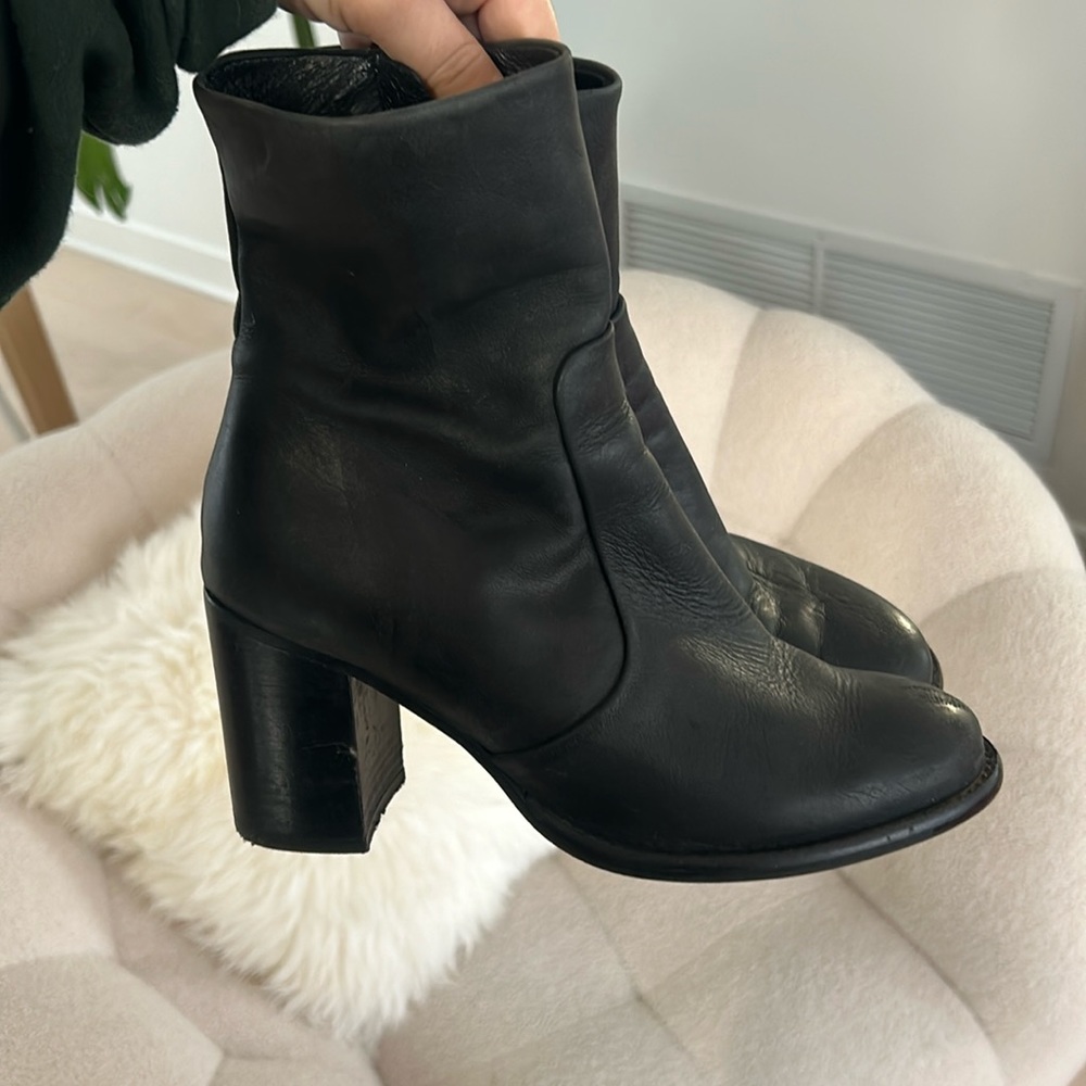 Leather boots